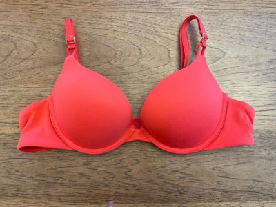 SOMA Bright Red Vamp 34C Embraceable Tailored Push Up Padded Bra Smooth