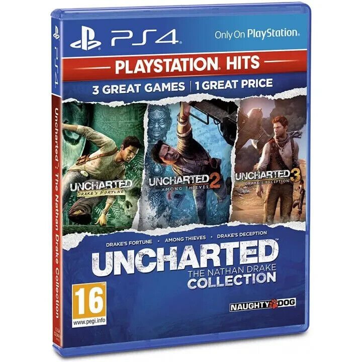 Uncharted The Nathan Drake Collection 3 Games for Sony Playstation 4 Age  16+