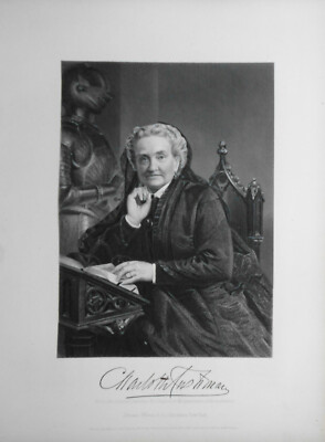 Charlotte Cushman - Stahl Gravierung - 1873 - Duyckinck Porträt Gallery