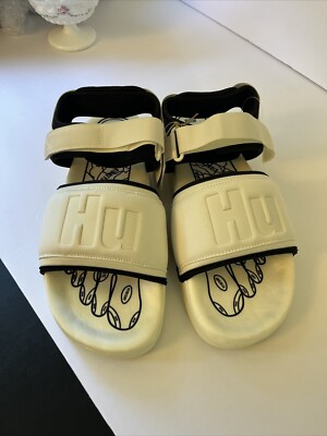 Adidas Men\'s Pharrell Williams Hu Adilette Sandals Size 10 NEW Adidas x Pharrell Adilette 2.0 Human Race HU Strap Sandals  main image 3