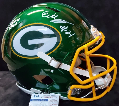 GREEN BAY PACKERS ERIC STOKES SIGNED INSC FULL SIZE FLASH AUTHENTIC HELMET JSA