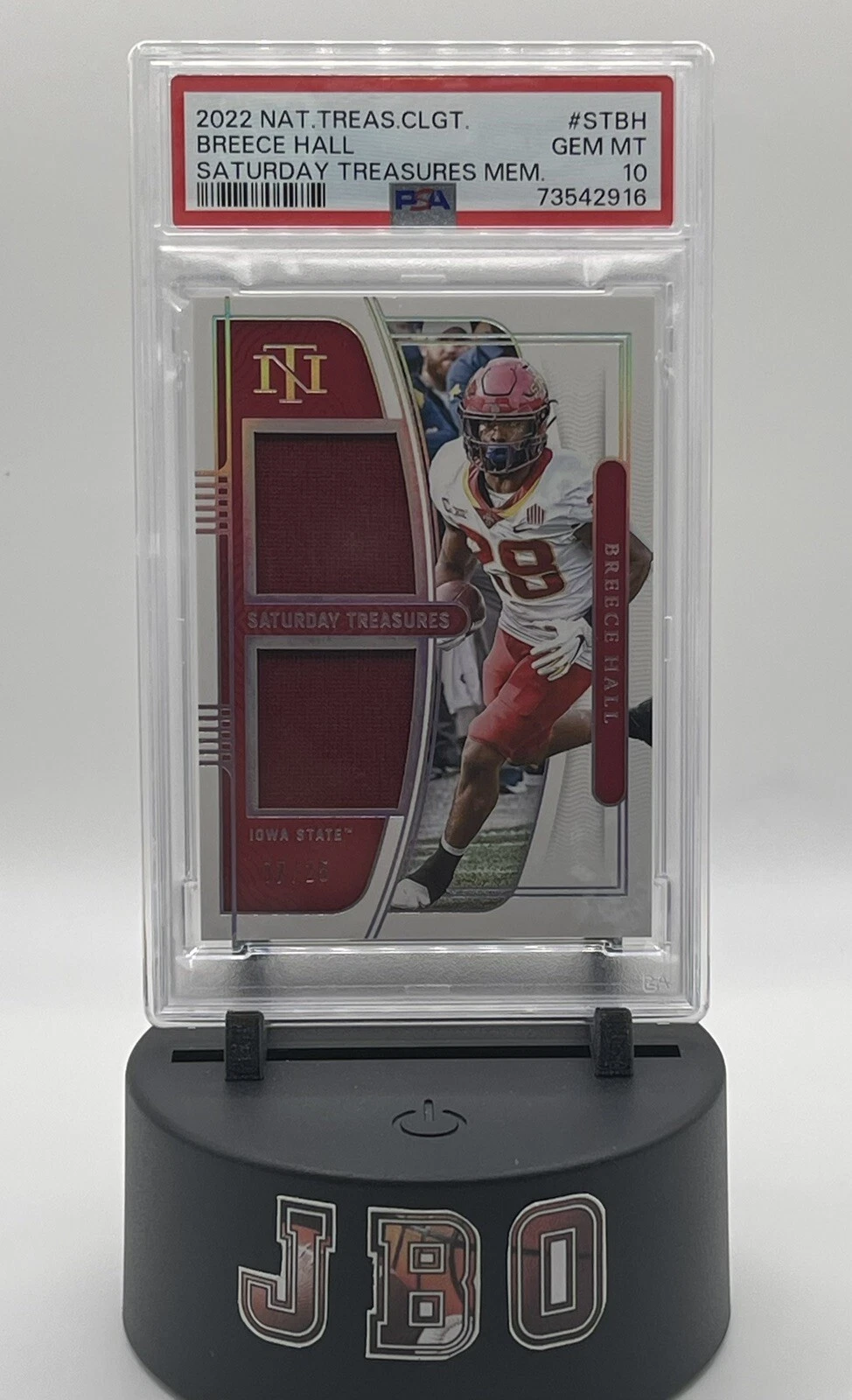 Breece Hall Panini National Treasures Collegiate Saturday Treasures Memorabilia #STBH Base