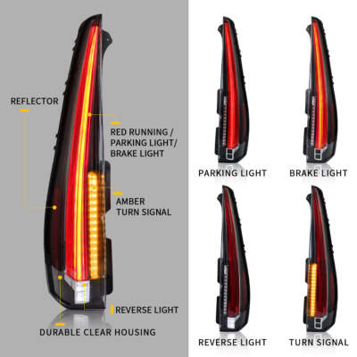 2002 Tail Light Set For 2007-2014 GMC Yukon - Pair With Bulbs, DOT/SAE Certified GMC Yukon Tail Lights - Foto 12