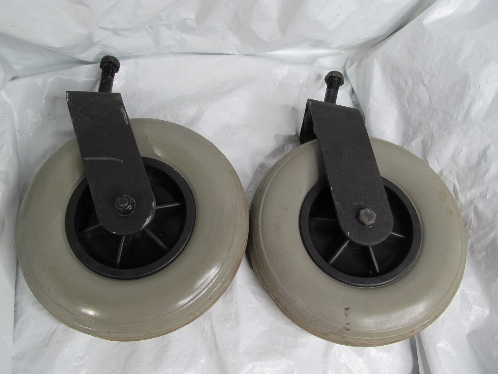 2 JAZZY PRIDE SELECT 14 WHEELCHAIR CASTERS AND TIRES WITH BRACKETS eBay