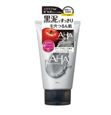 [BCL] AHA Cleansing Research BLACK MUD CLAY Facial Wash Cleanser 120g JAPAN NEW