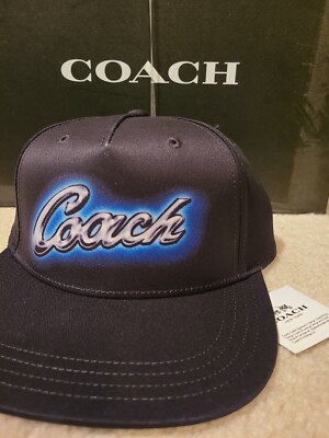 New $128 Coach Limited Edition Men's Cap Black Adjustable Size