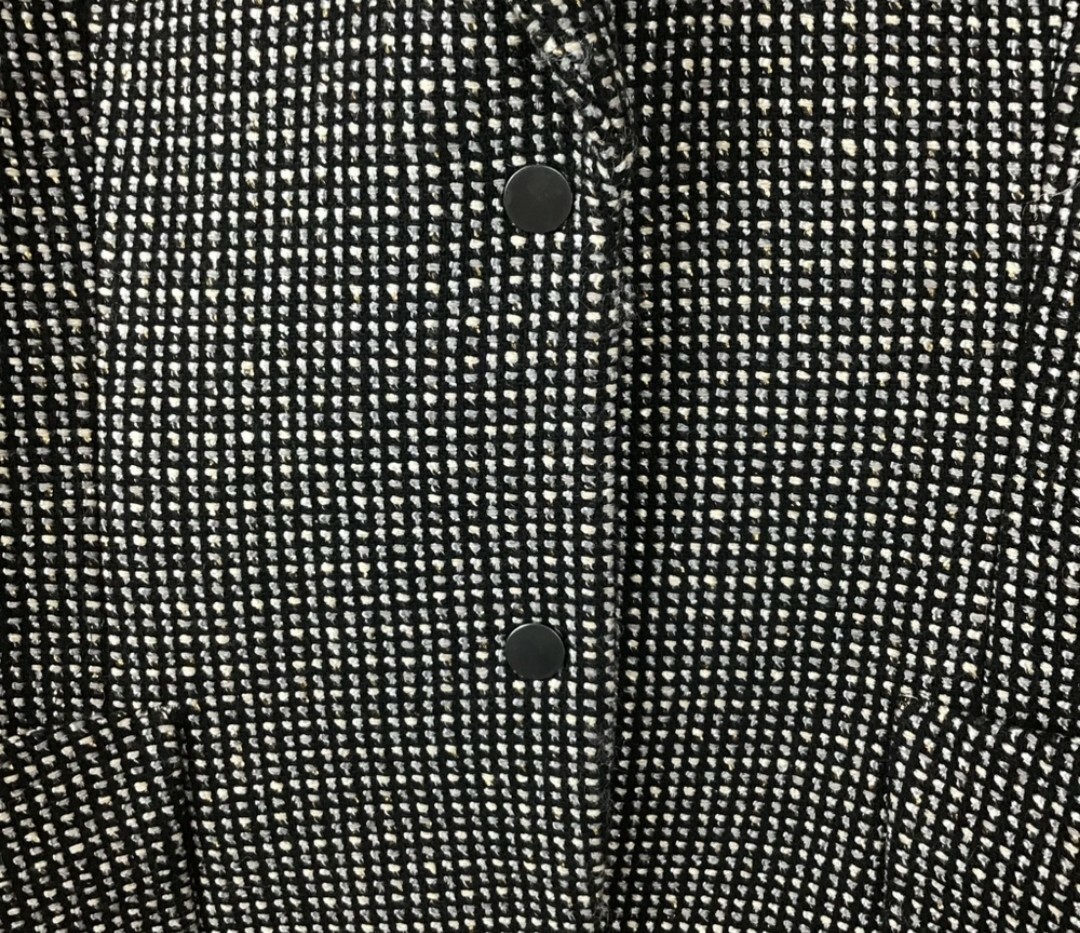 Giorgio Armani Jacket 40 Gray Black Gold Metallic Wool Blazer Women’s Career $3K image 4