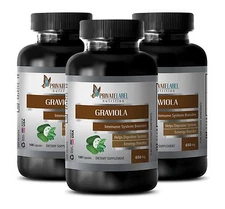 Fresh Soursop - GRAVIOLA 650mg - Ultimate Capsules - 3B