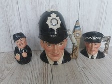 ROYAL DOULTON  CERAMIC POLICEMAN JUGS ORNAMENT X 3