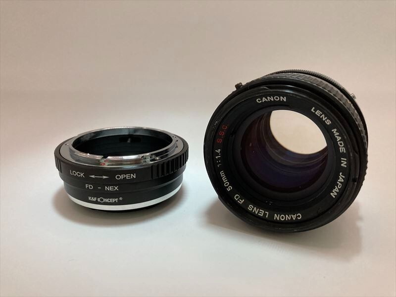 Canon FD 50mm f/1.4 s.s.c. ssc MF Standard Lens K&F Adapter