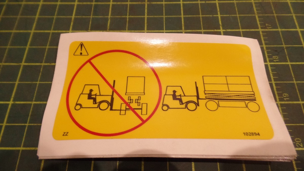 GENUINE SKYJACK OEM CAUTION FORKS DECAL STICKER 102894, N.O.S | eBay