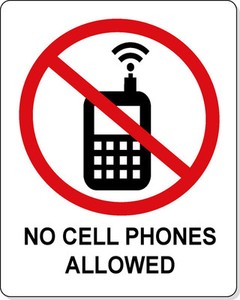 Image result for no cell phones allowed