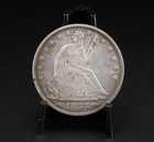 1855-O Seated Liberty Silver Half Dollar Coin 50c Arrows New Orleans CN1019