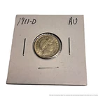 1911 Barber Coin 10c Dime Collection Silver