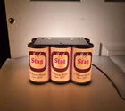 VINTAGE EMBOSOGRAPH DISPLAY MFG. LIGHTED 6 PACK STAG BEER CAN SIGN WORKS RARE