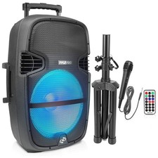 Pyle Portable Bluetooth PA Speaker System - 1000W Outdoor BLACK,BLUE