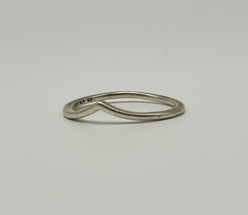Genuine Pandora S925 ALE Sterling Silver Wishbone Chevron Ring Size 62 1.52g
