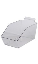 SSWBasics Clear Plastic Dump Bin - 6” X 5 ½” X 11 ½” - Set of 2