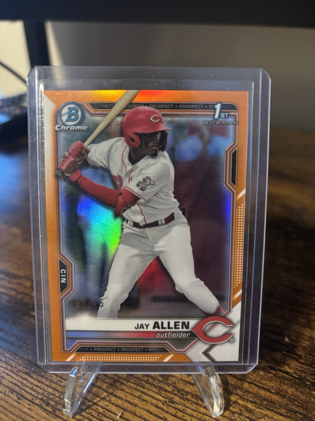 2021 Bowman Draft Jay Allen Chrome Orange Refractor 03/25