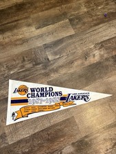 Los Angeles Lakers 1987-1988 World Champions Vintage Pennant 