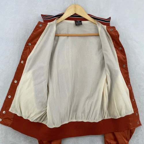 Aristo Jac Harry Chapin Satin Bomber Jacket Taxi Lies Legends Orange Size S image 5