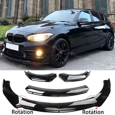 DREAMIZER For 1 Series F20 F21 E81 E87 Gloss Black Front Bumper Spoiler Splitter Body Kit