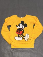 VTG 20/20 Sport kids Mickey Mouse yellow embroidered sweatshirt. Made in USA.