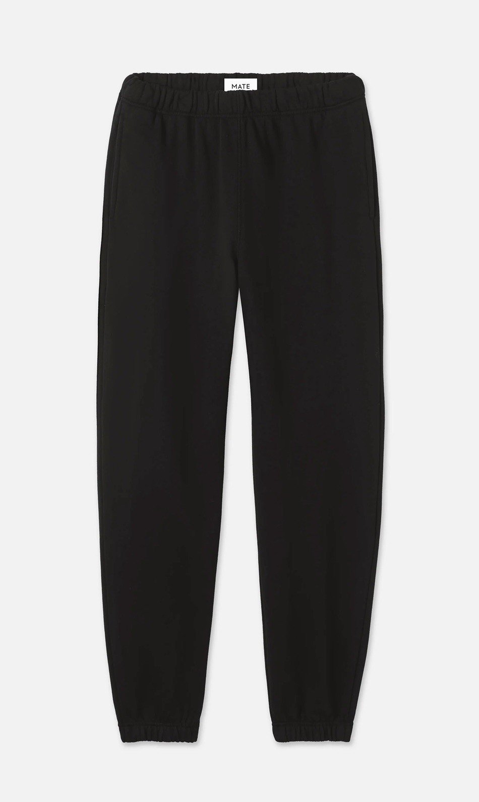 Mate the Label Organic Fleece Relaxed Pocket Sweatpant in Black - Size Small - $128
