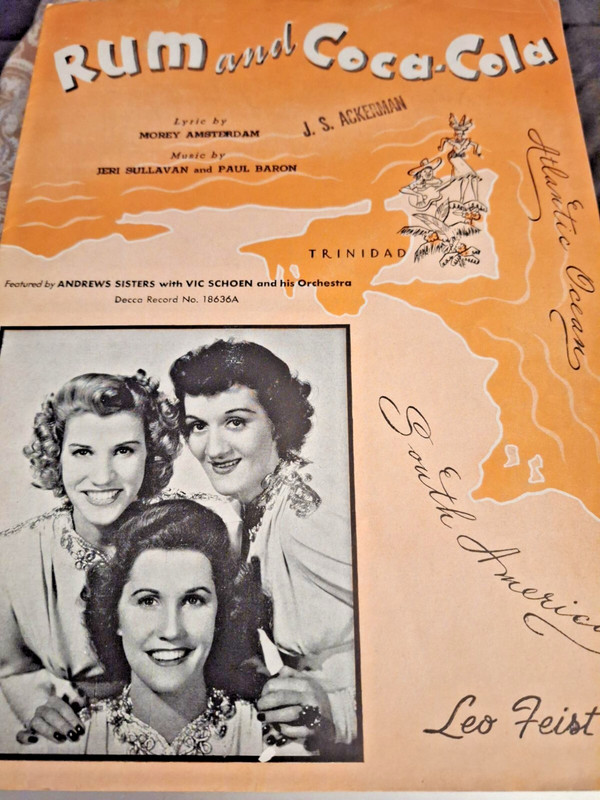 "Rum & Coca-Cola" by Sullavan & Baron; Lyric by M. Amsterdam1 (944) Sheet Music