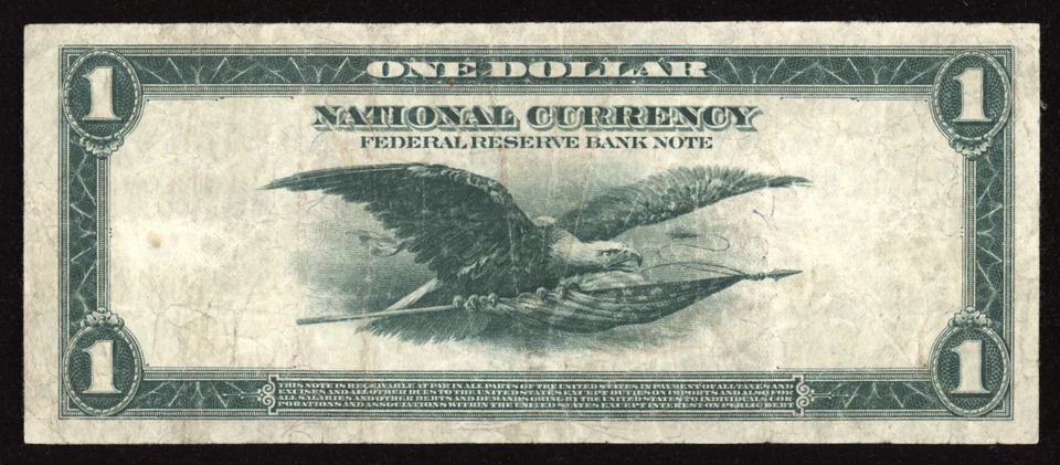 1918 $1 Spread Eagle FRBN - Fr. 729 -  VF - Image 3 of 3