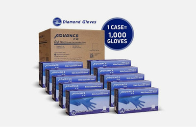 Advance Nitrile Exam Gloves 4mil, Blue 1000 Pieces New (XS S M L XL)