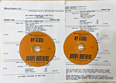 Doobie Bros Media America ''Up Close'' M&I Radio Show # 89-15 (2 CD) + Cue Sheets