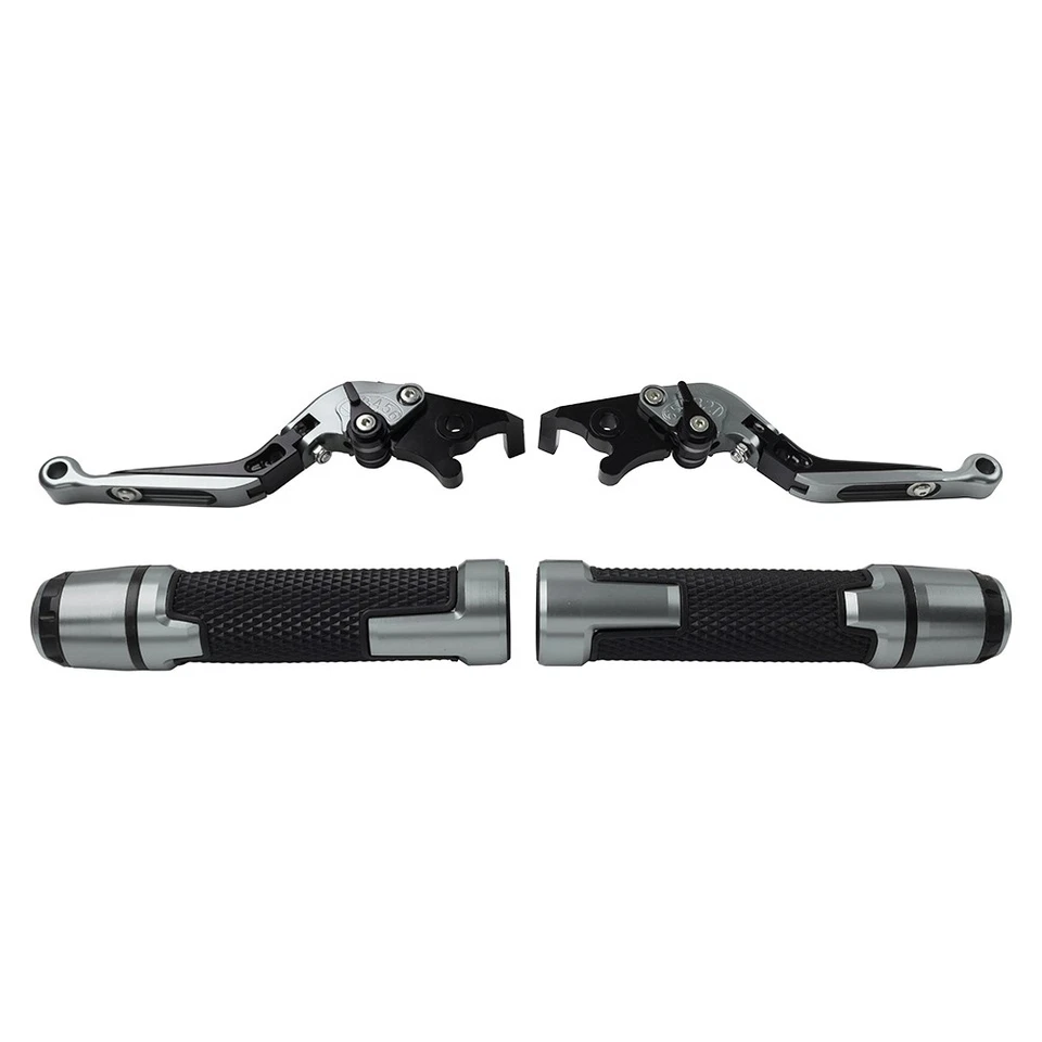 For BMW K1300 S/R/GT K1200S Handlebar Grips Brake Clutch Levers Sets Titanium - Image 3 of 4