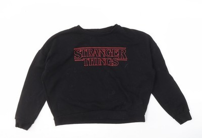 Netflix Stranger Things Schwarz XS UK 6-8 Unisex Pullover Sweatshirt