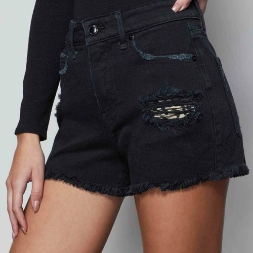Women's Good American Zebra Pocket Cutoff Shorts Black Plus Size 20  840053576493 | eBay
