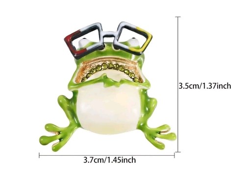 Frosch Anstecknadel lustiger Modeschmuck NEU kostenloser Versand 1,4 Zoll - Bild 1 von 2
