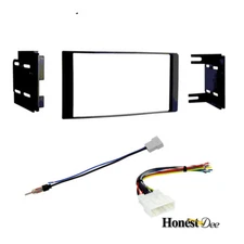 95-7621 Double Din Radio Install Dash Kit & Wires for Versa, Car Stereo Mount