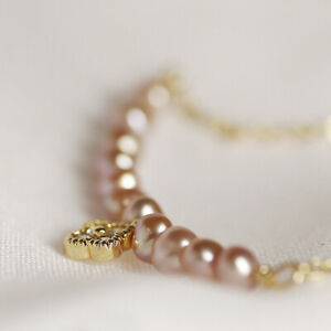 Zircon Pearl Bracelet /& 14k Gold Plated