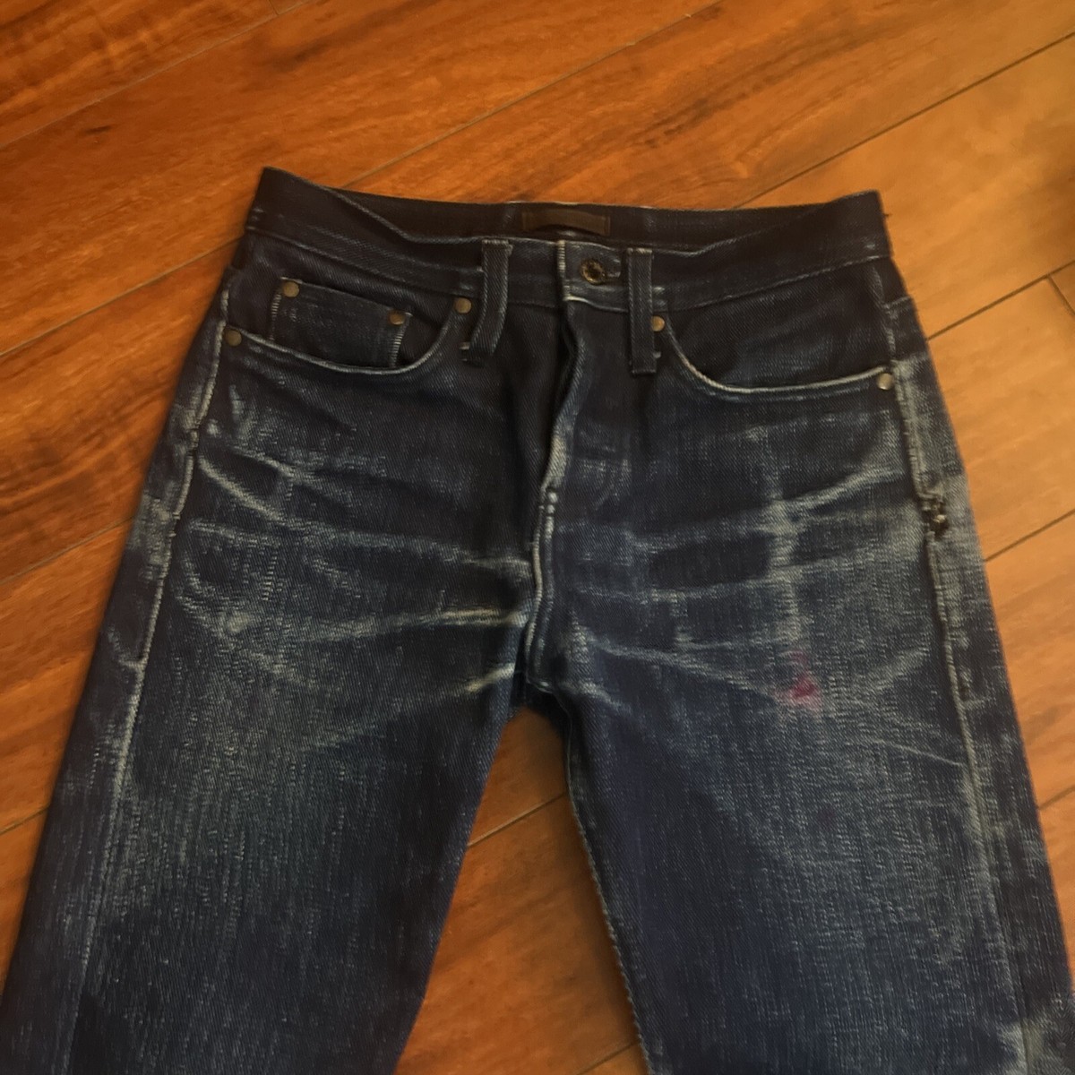 Unbranded UB231 Tapered Cuff Raw Denim 21 oz Selvedge Indigo Unbranded UB231 Tapered Cuff Raw Denim 21 oz Selvedge Indigo