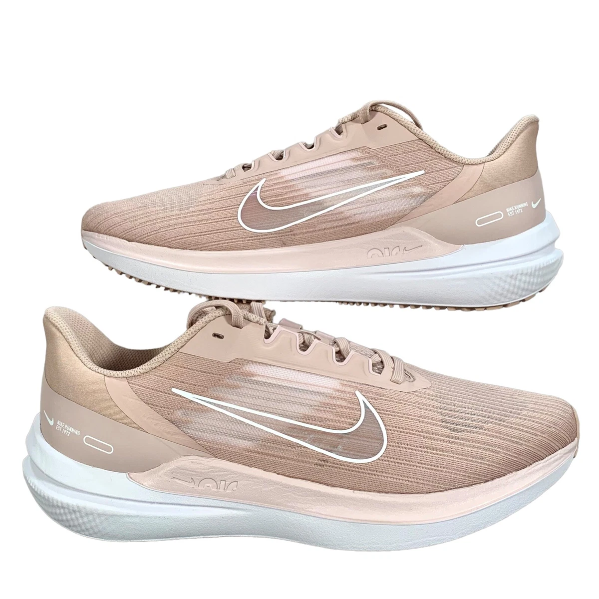 Nike WMS Air Winflo 9 Pink Oxford Barely Rose White Sneakers Sz