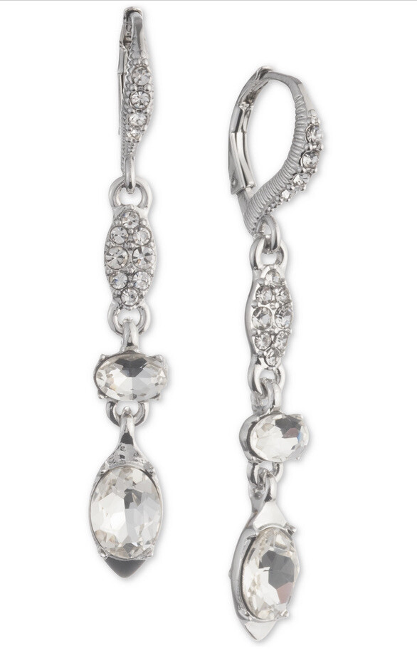 【出会えた一点物】Givenchy ガラス クリスタル イヤリング $48 NWT GIVENCHY SILVER TONE CRYSTAL DROP EARRINGS- I7YY | eBay