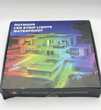 300ft Waterproof LED Strip Lights with Bluetooth App, RGB Exterior Rope Light.