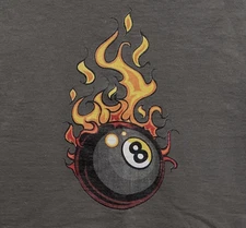 T-Shirt SM "Flaming Eight Ball" T-Shirt