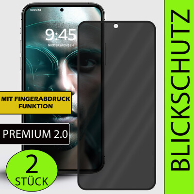 2X Full Blickschutz Panzerfolie Mit Fingerabruck Für Samsung Galaxy S25 Ultra 5G