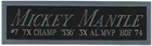 MICKEY MANTLE NEW YORK Yankees NAMEPLATE FOR AUTOGRAPHED Signed BASEBALL JERSEY