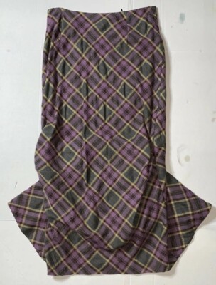Preowned- Lilith Plaid Fit & Flare Wool Blend Long Dress Womens (Size M/40)