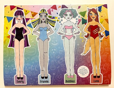 140+ Cool & Quirky Fashion Items! MONSTER PARTY PAPER DOLLS - by