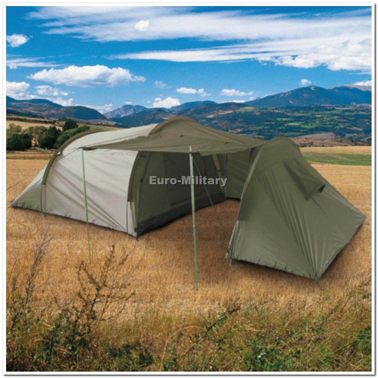 Professional Army Outdoor Camping 3 Men Tent + Storage Space - OD Green - New