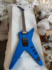 Customized Hamer Metal Blue Electric Guitar Frets Black Tremolo Bridge,Sutiable-