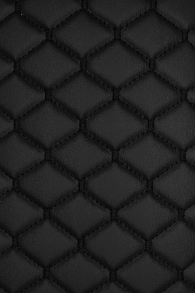 Tela de tapicería de cuero sintético grano vinilo acolchado diamante | 2"x2" -4 mm espuma 55" Foto 4 de 4